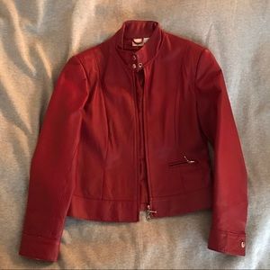 Newport News Red Leather Jacket